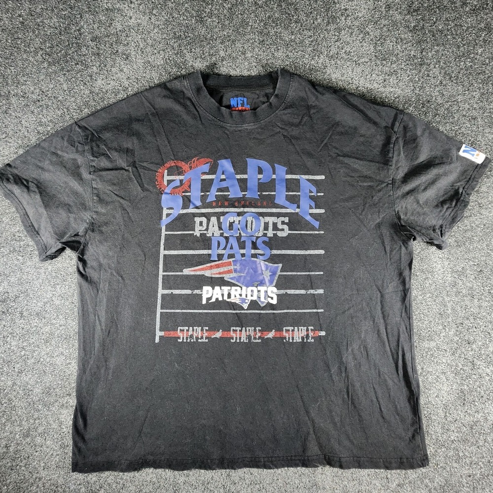 New England Patriots Black T-Shirt Men's Size 2XL Football NFL‎ Staple